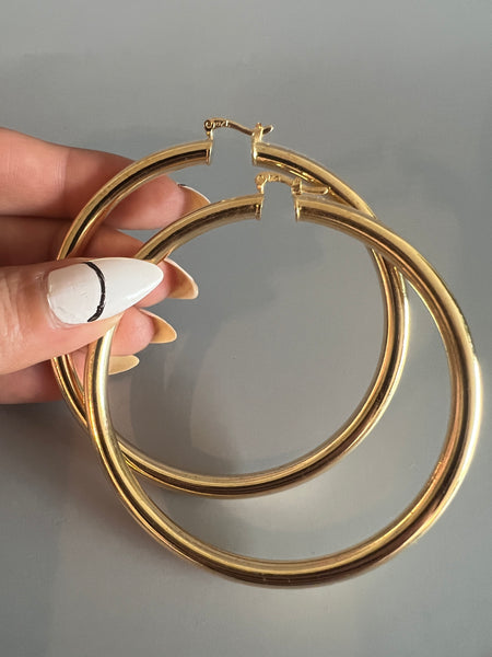 1000-THE PERFECT GOLD BOLD HOOPS