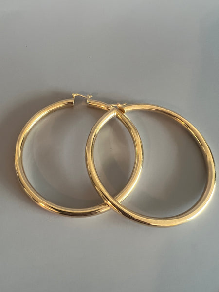 1000-THE PERFECT GOLD BOLD HOOPS