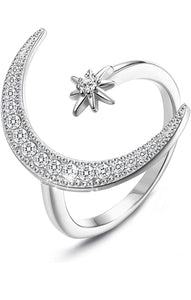 200-MOON STERLING SILVER RING