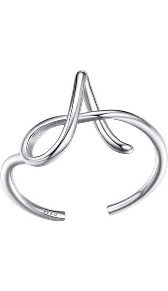 900-STERLING INITIAL RING A-Z